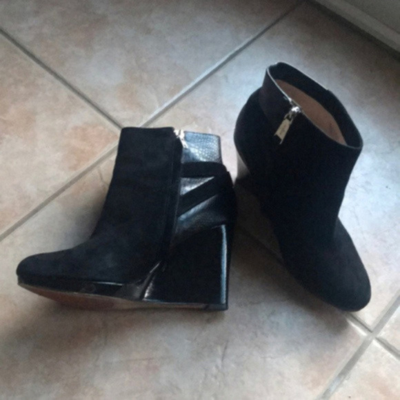 Cole Haan Shoes - Cole Haan x Nike Air Black Suede Wedge Bootie 11B